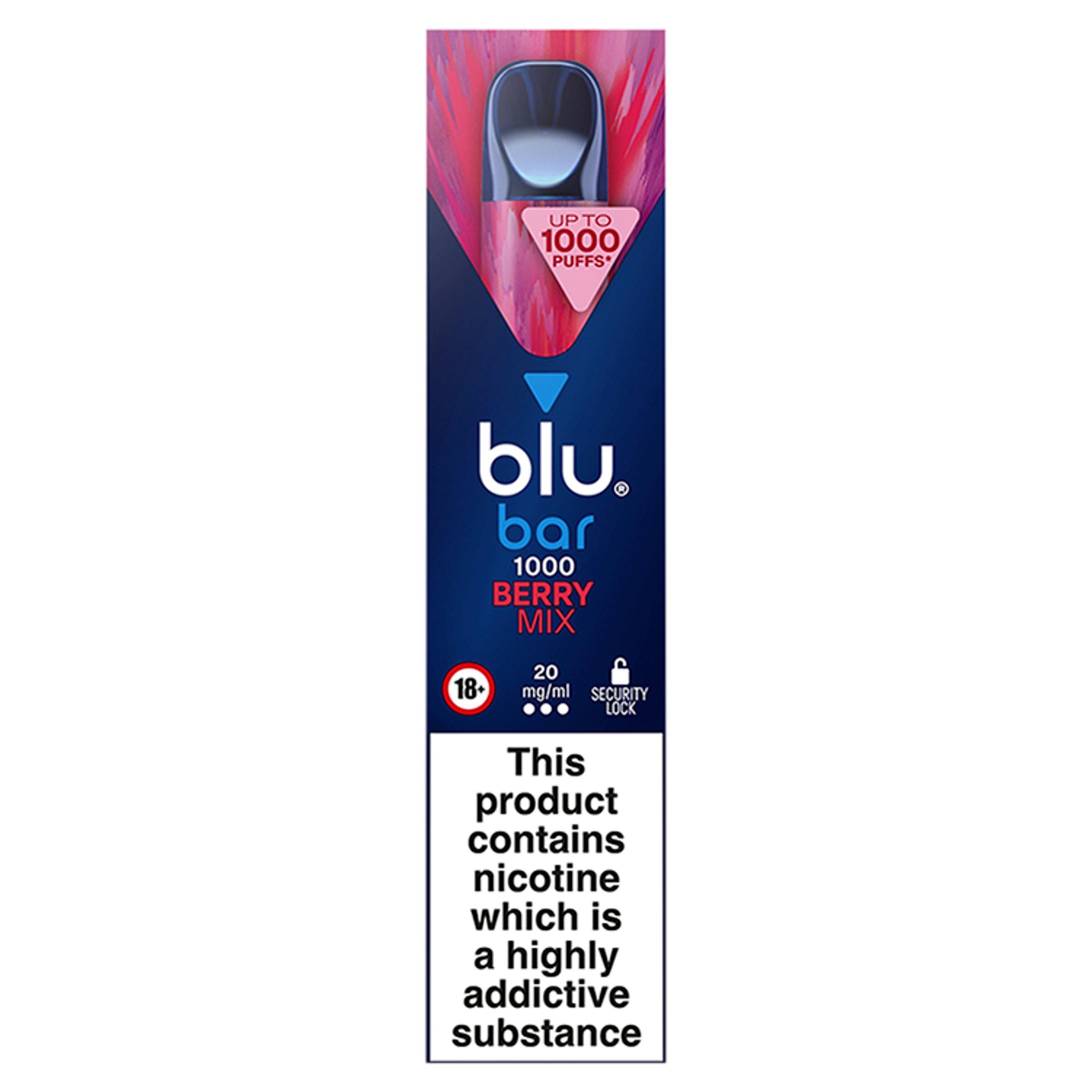 blu bar 1000 Berry Mix 20mg/ml GOODS Sainsburys   