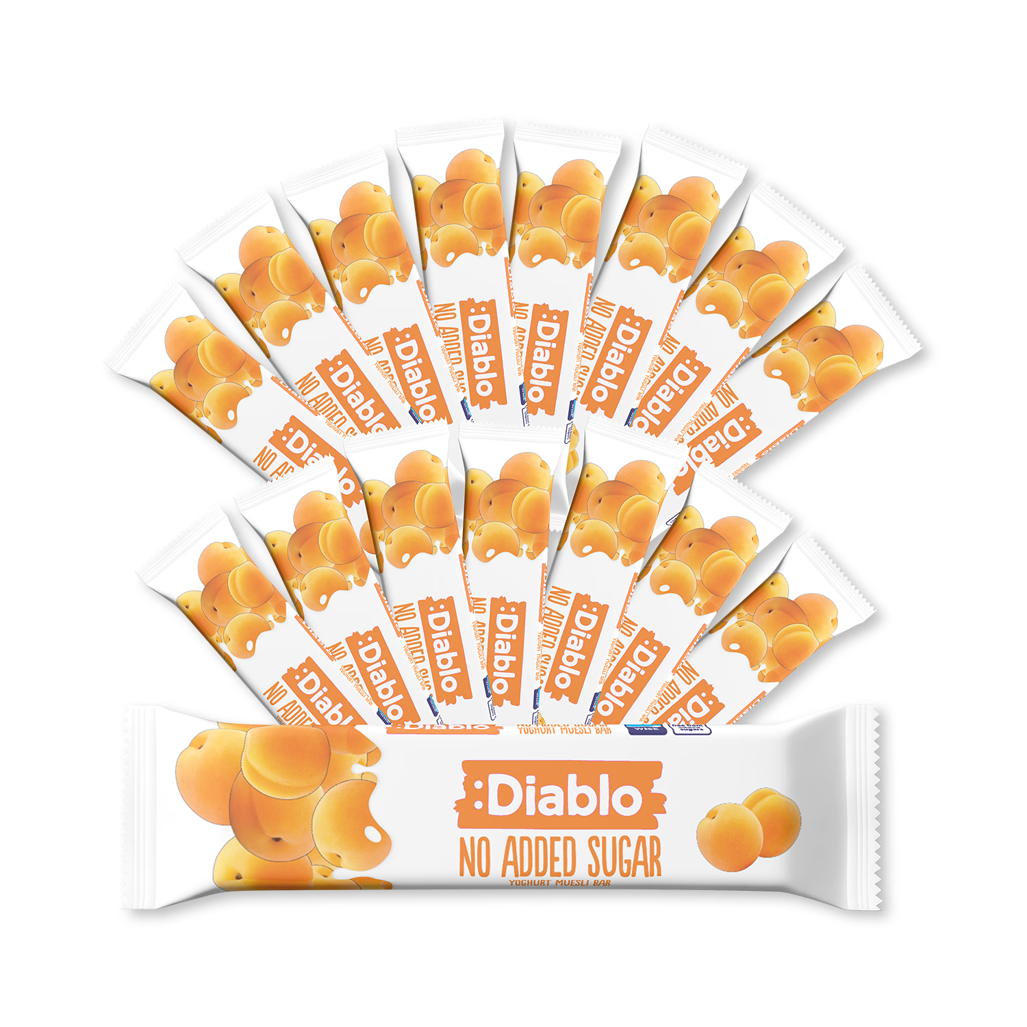 Diablo apricot muesli bar no added sugar 30g, UK version