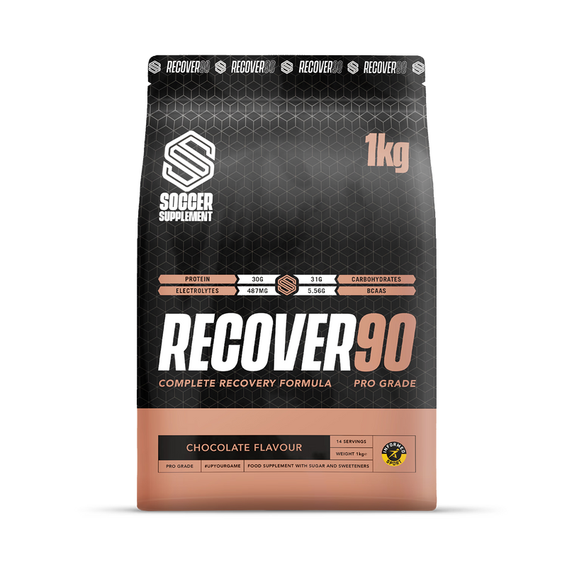 Soccer Supplement Recover90 chocolate recovery protein powder 14 servings - British product