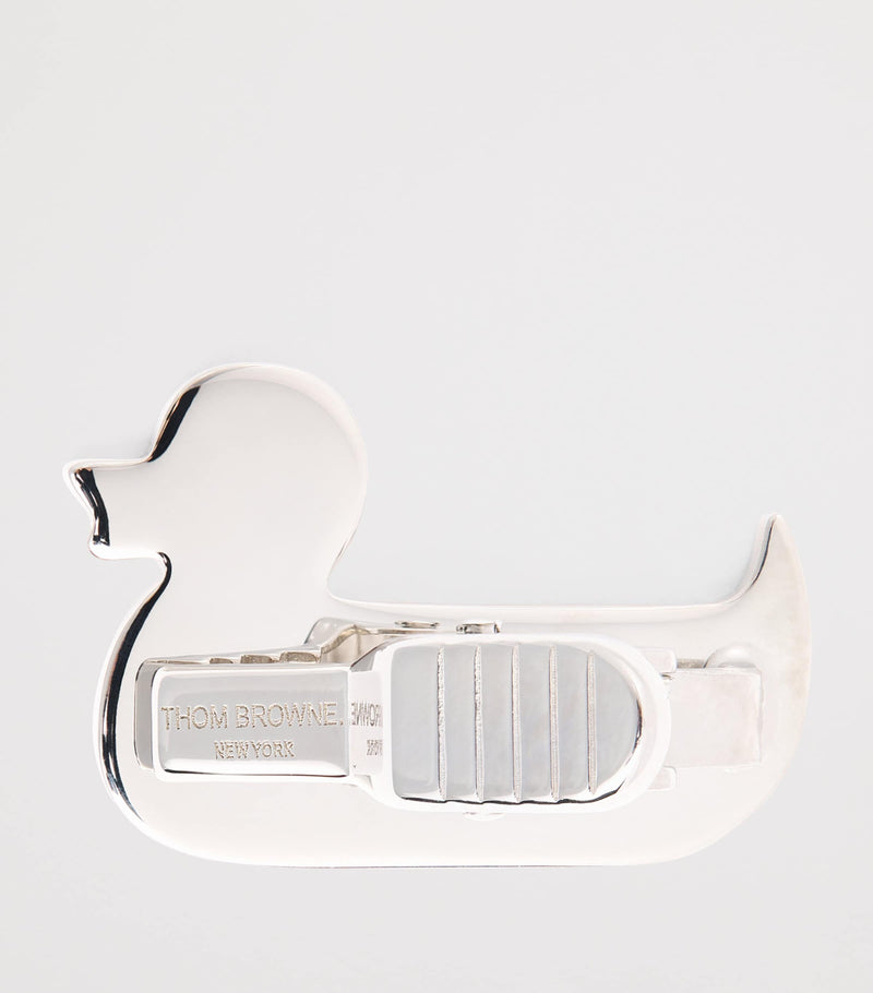 Thom Browne sterling silver duck tie bar, UK version