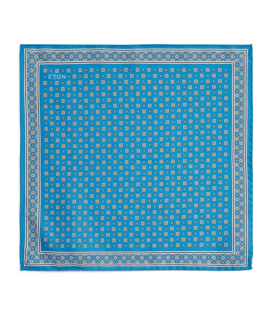 Eton silk floral pocket square 33cm (British brand)