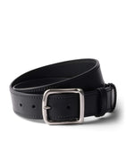 Prada leather belt with logo buckle, UK version