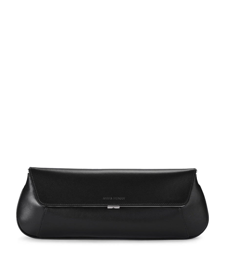 Amina Muaddi Leather Ami clutch bag - British product