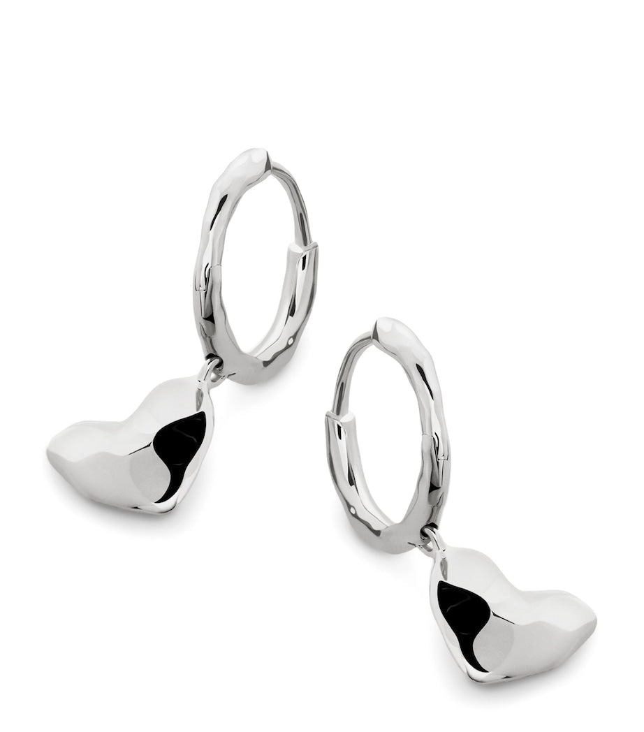 Monica Vinader heart drop huggie earrings - British product