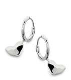 Monica Vinader heart drop huggie earrings - British product