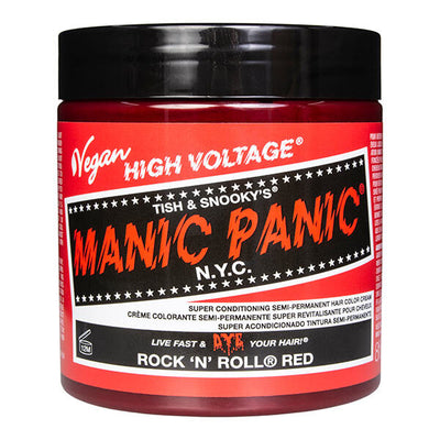 Superdrug Manic Panic High Voltage Rock 'N' Roll Red Semi Permanent Hair Dye 237ml- Buy online at McGrocer