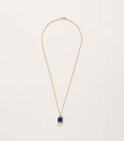 Bleue Burnham yellow gold sapphire pendant necklace, imported from the UK