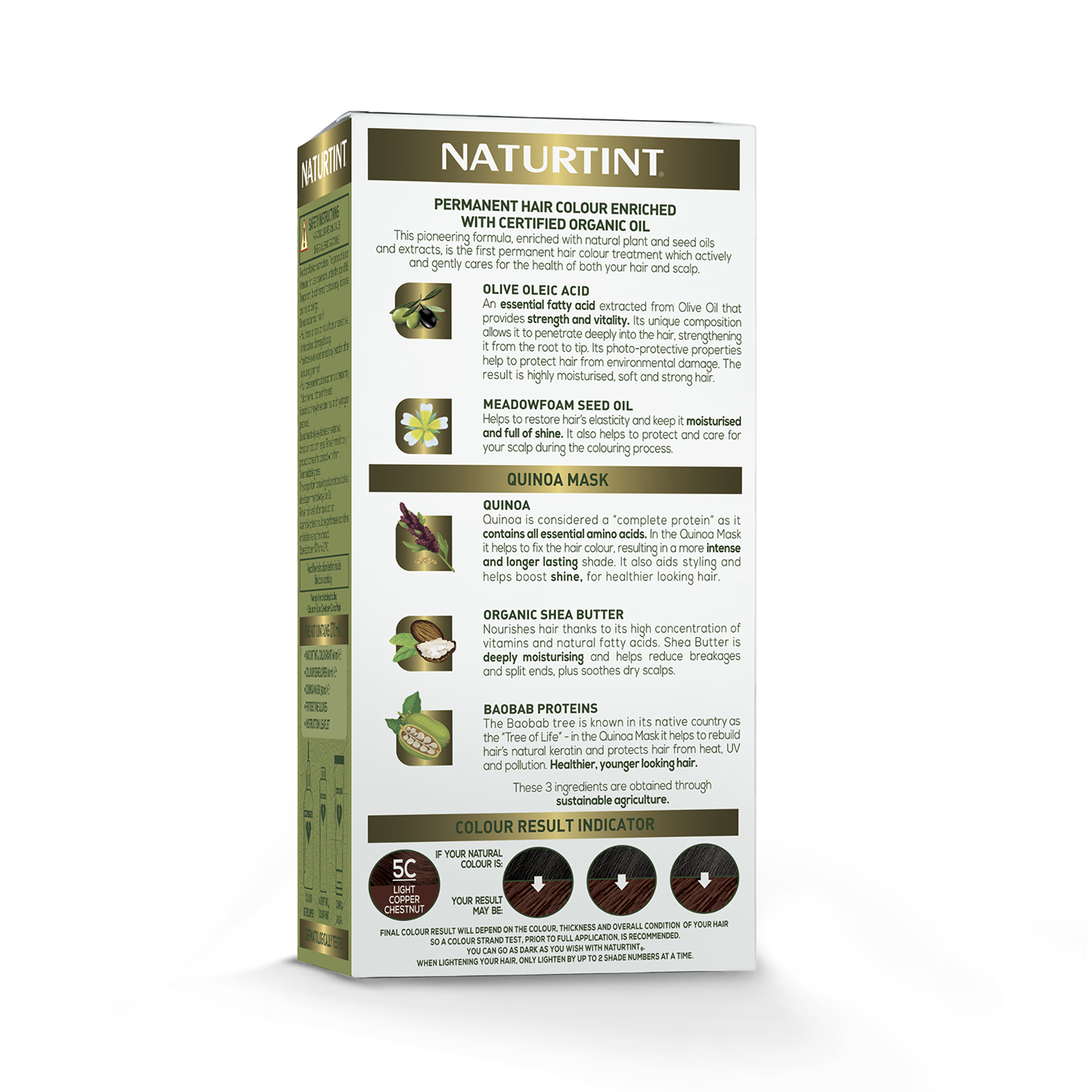 Naturtint permanent hair colour 5C Light Copper Chestnut - British product