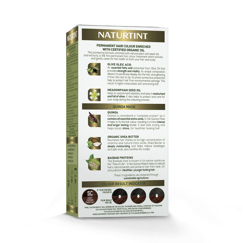Naturtint permanent hair colour 5C Light Copper Chestnut - British product