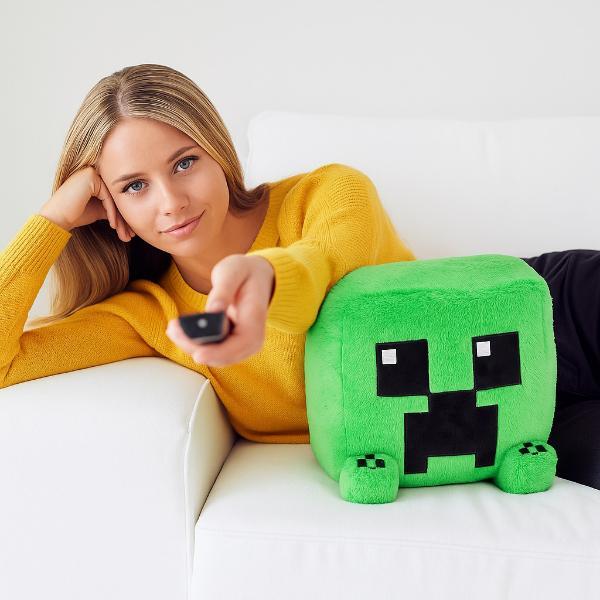 Minecraft green cosy plush hand warmer cushion - British product