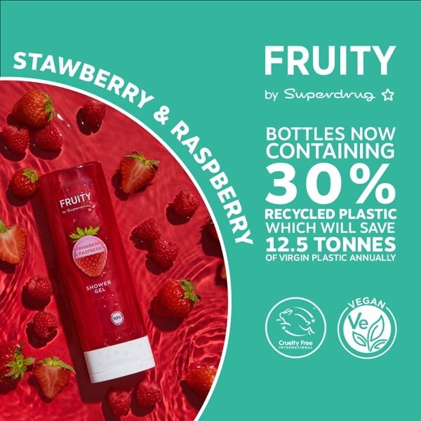 Fruity Strawberry & Raspberry Shower Gel 250ml GOODS Superdrug   