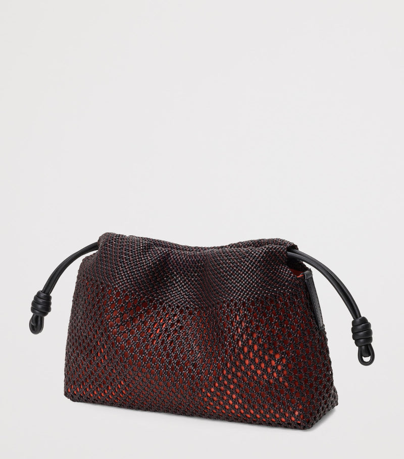 LOEWE Flamenco woven leather clutch bag, UK version