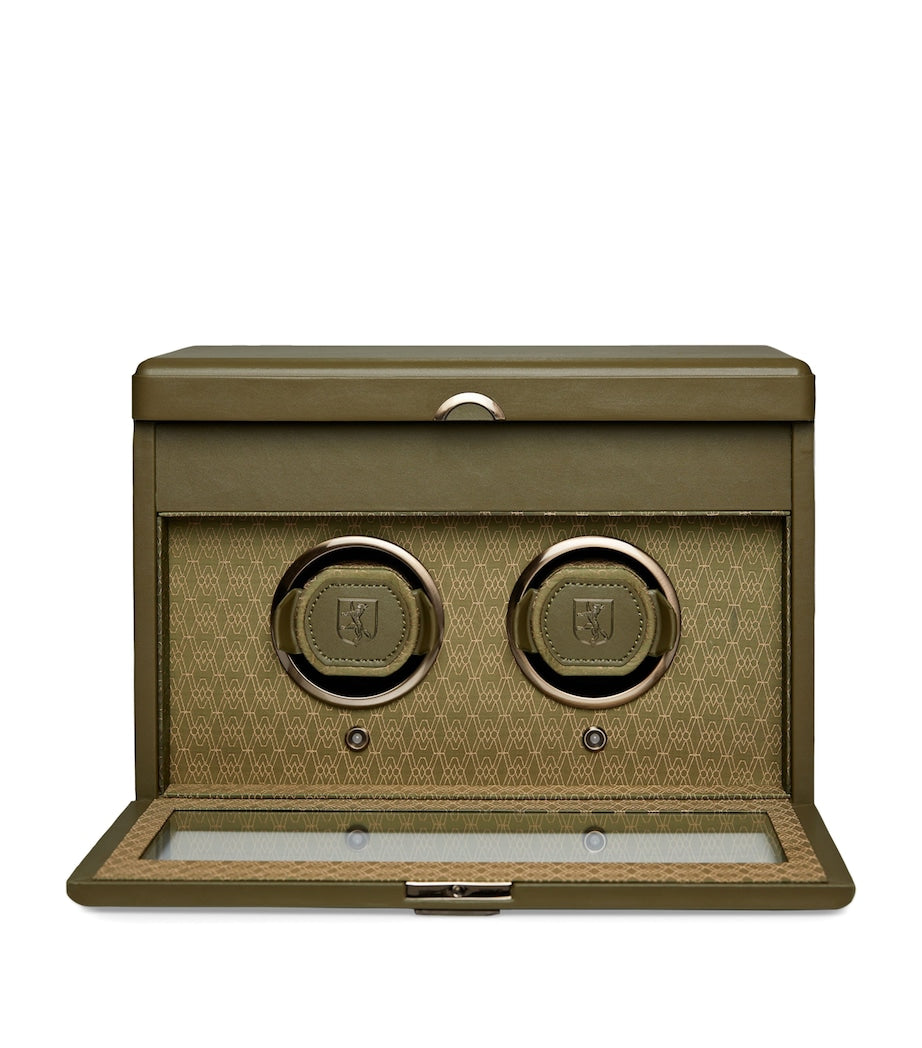 WOLF Earth Double Watch Winder apple leather (British brand)