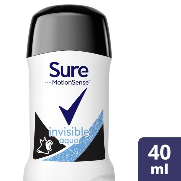 DNR Sure Invisible Aqua Anti-Perspirant Stick Deodorant 40ml GOODS Superdrug   