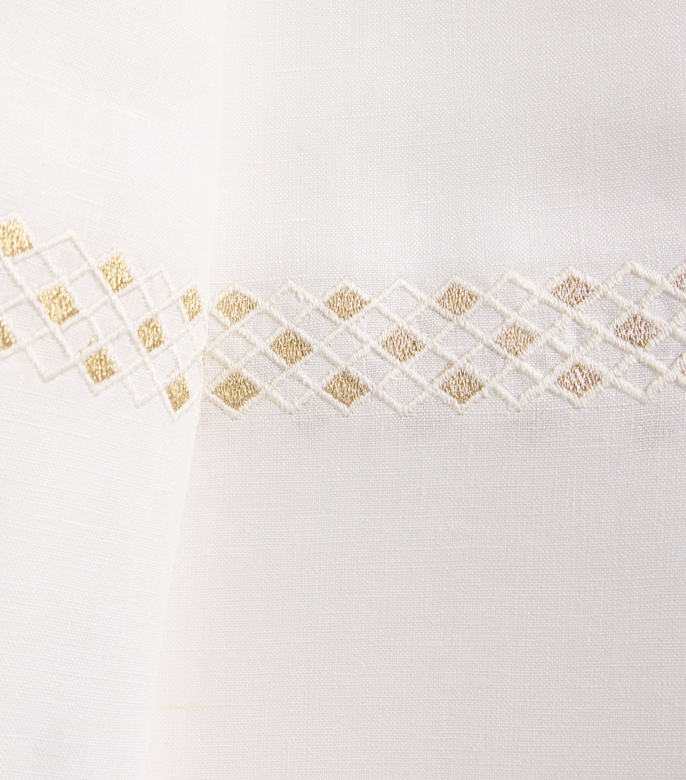 Dea Linen Embroidered Liri Tablecloth 170cm x 270cm - British product