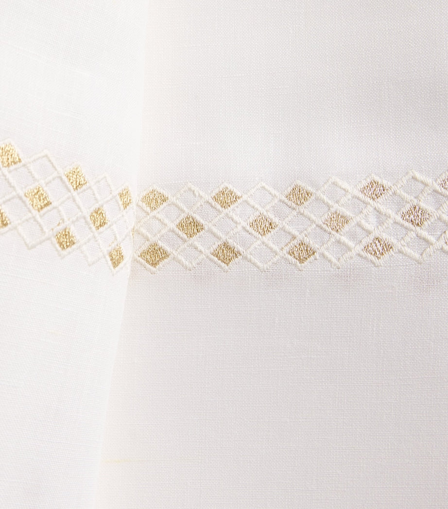 Dea Linen Embroidered Liri Tablecloth 170cm x 270cm - British product