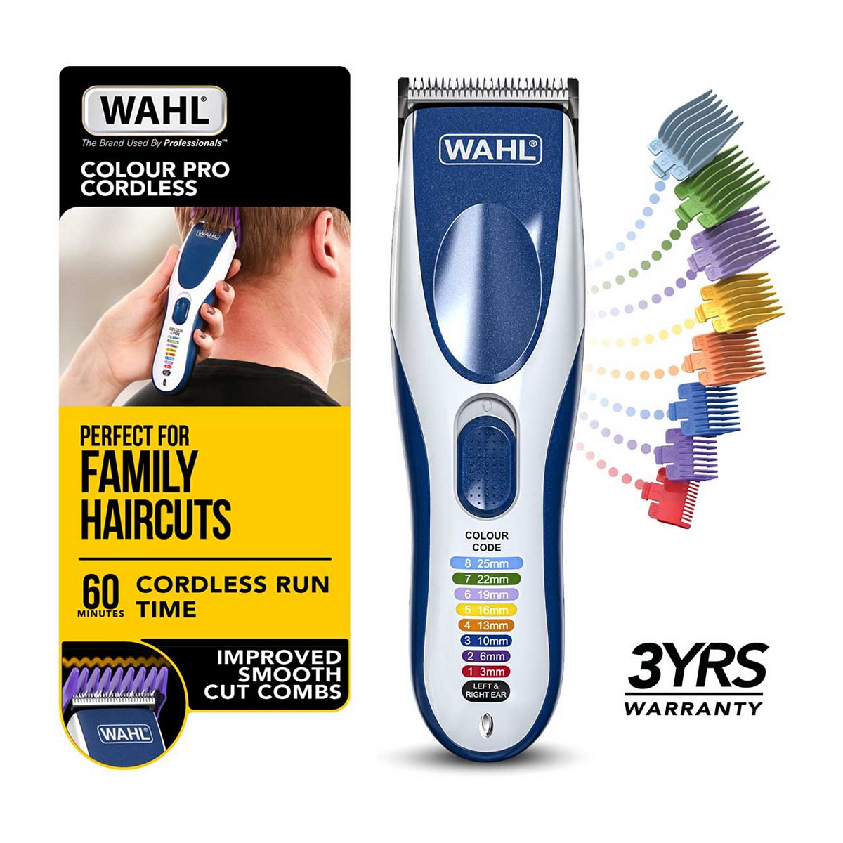 Wahl Clipper Kit Cordless Colour Pro Men's Toiletries Boots   