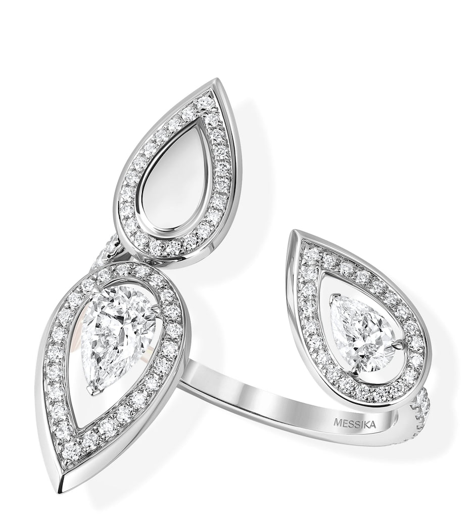 Messika Fiery Trio ring 18kt white gold 0.81ct - British product