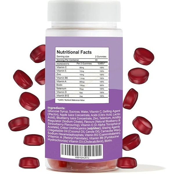 Pharmanostix hair skin nail beauty gummies 60 count, imported from the UK