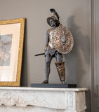 Lladró porcelain gladiator sculpture H73cm, imported from the UK