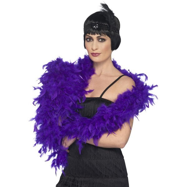 Smiffys feather boa purple 180cm - British product