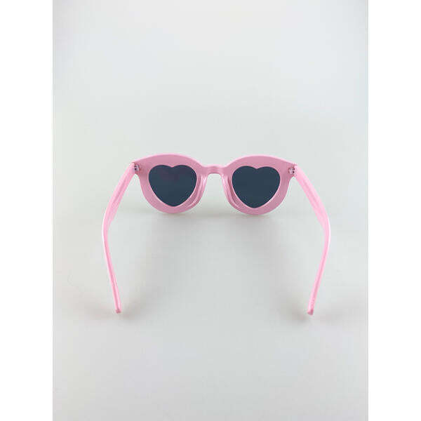 SVNX pink round frame sunglasses with heart lenses, UK version