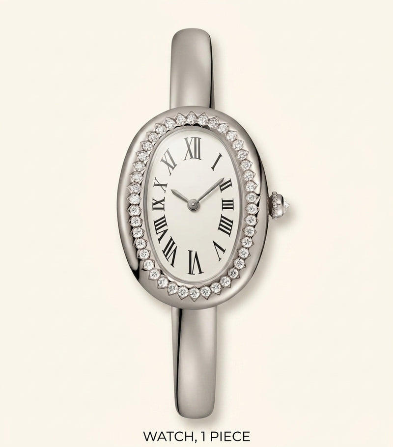 Cartier Baignoire rose gold diamond watch 23.1mm (British brand)