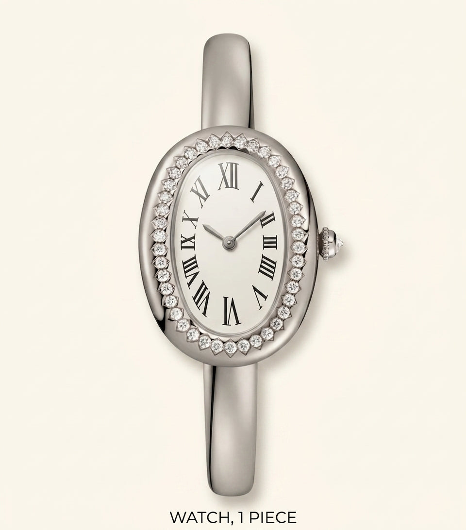 Cartier Baignoire rose gold diamond watch 23.1mm (British brand)