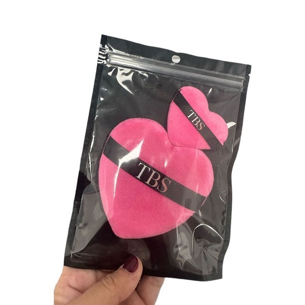 TBS Heart Shape Powder Puff 2 Pieces GOODS Superdrug   