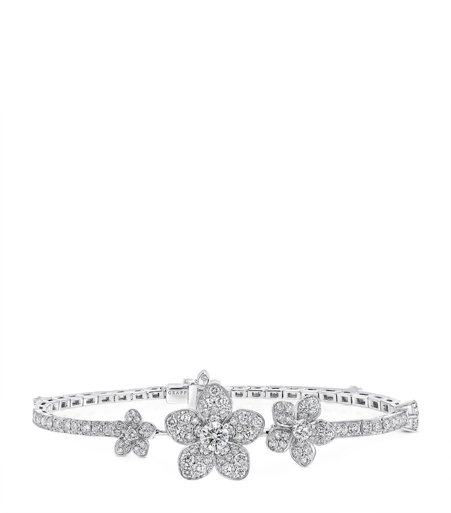 Graff white gold diamond Wild Flower bracelet, UK version