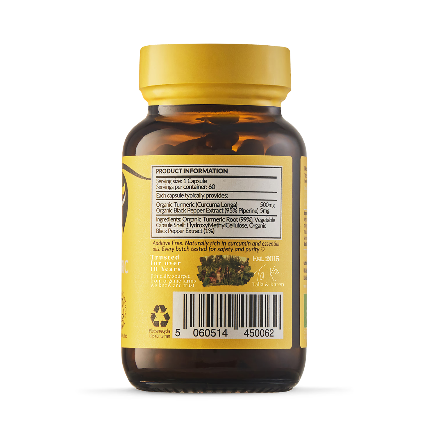 Taka Turmeric turmeric capsules with black pepper extract 60 capsules (British brand)