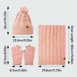 Livingandhome pink winter hat scarf gloves set, UK version