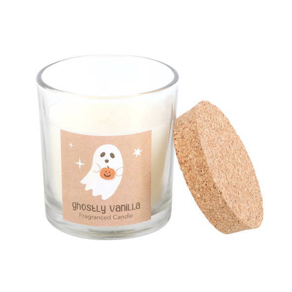 Something Different ghostly vanilla Halloween candle jar 10cm, imported from the UK