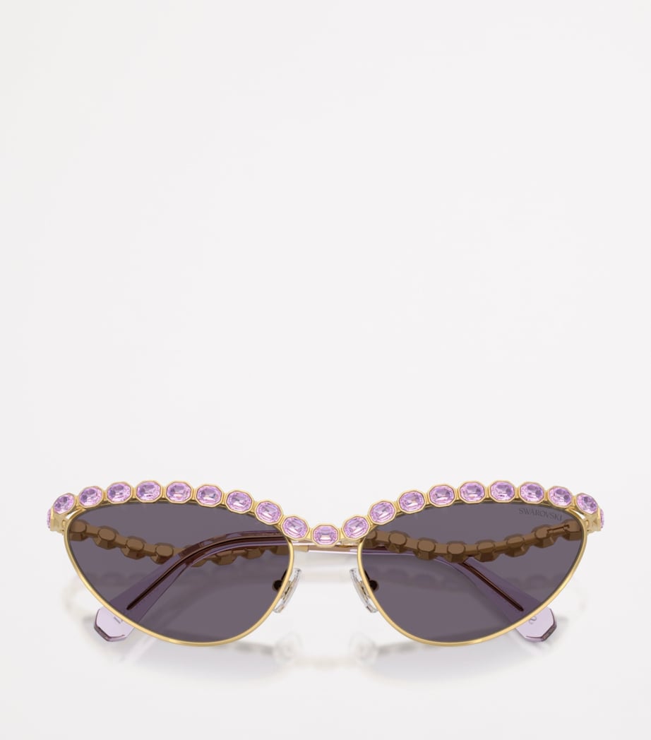 Swarovski cat eye metal sunglasses (British brand)
