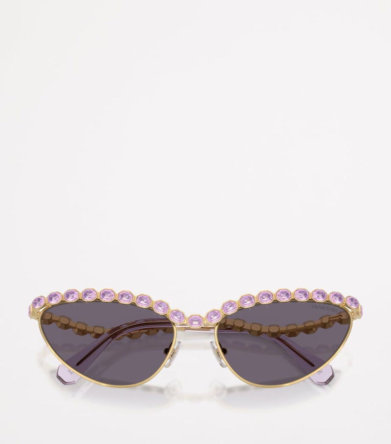 Swarovski cat eye metal sunglasses (British brand)