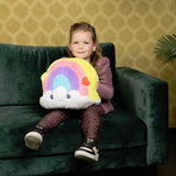 Noxxiez plush hand warmer cushion bright rainbow, UK version