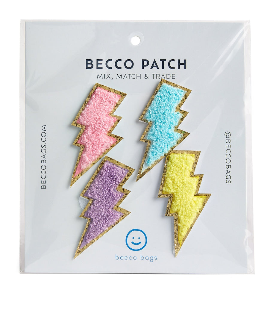 Becco Bags lightning bolt patches set cotton (British brand)