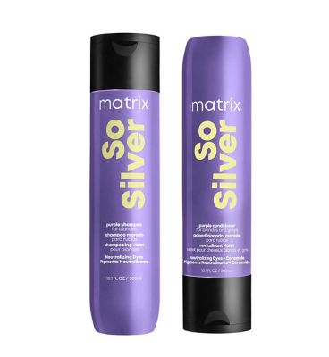 Matrix So Silver Purple Shampoo and Conditioner for blonde, grey, silver hair GOODS Boots   