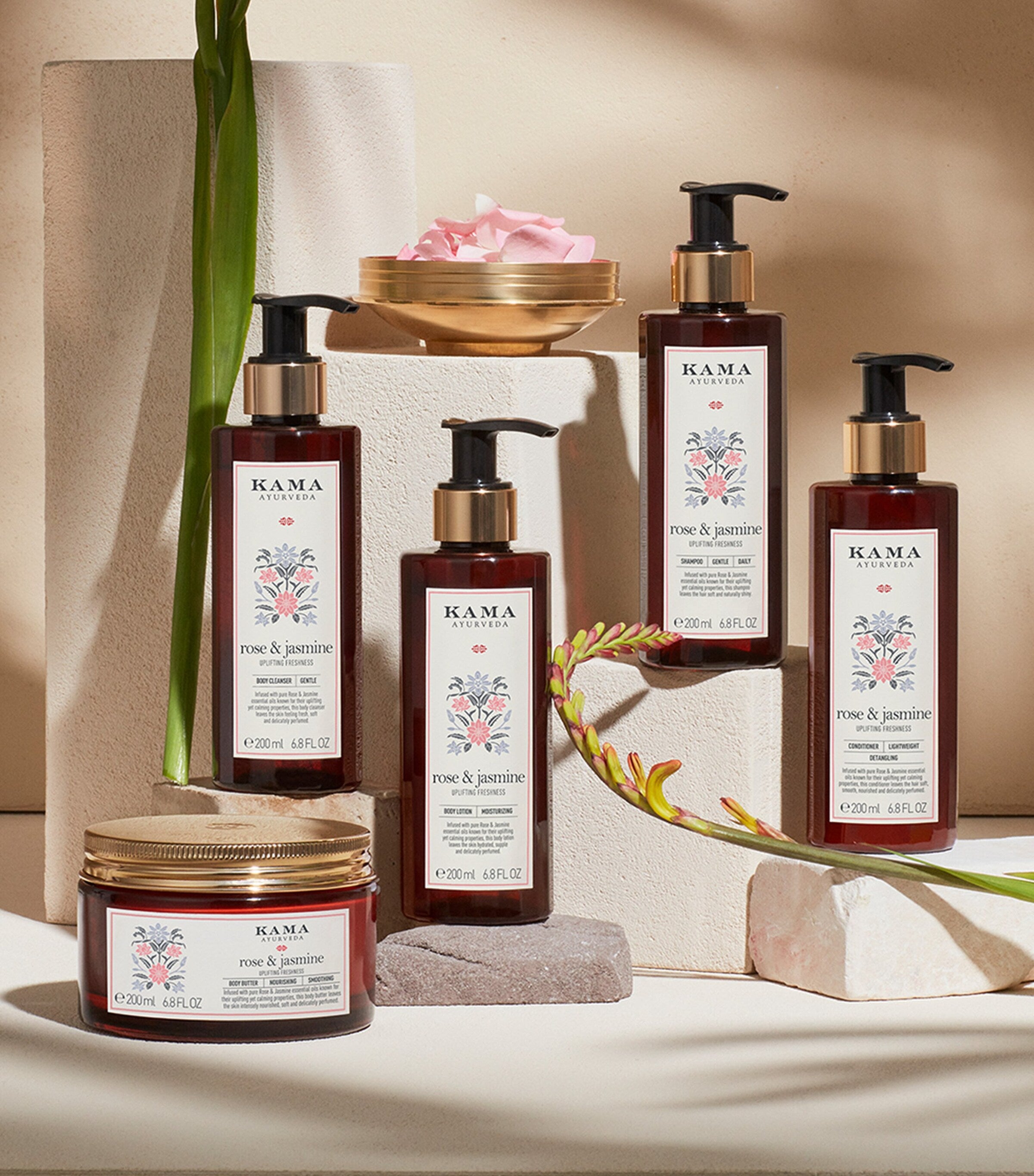 KAMA AYURVEDA Rose & Jasmine Shampoo 200ml, UK version