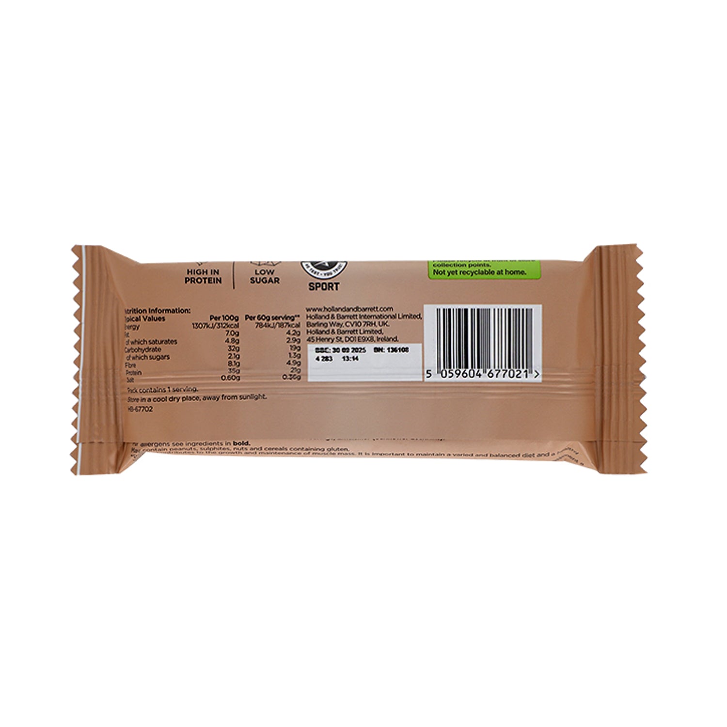 Precision Engineered Belgian brownie protein bar 12 x 60g (British brand)