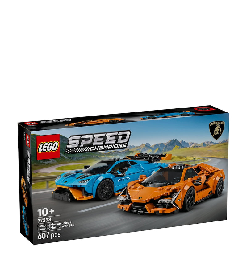 Lego Speed Champions Lamborghini Revuelto & Huracán STO building set, UK version