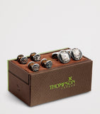 Tateossian Thompson mother-of-pearl cufflinks and studs set (British brand)