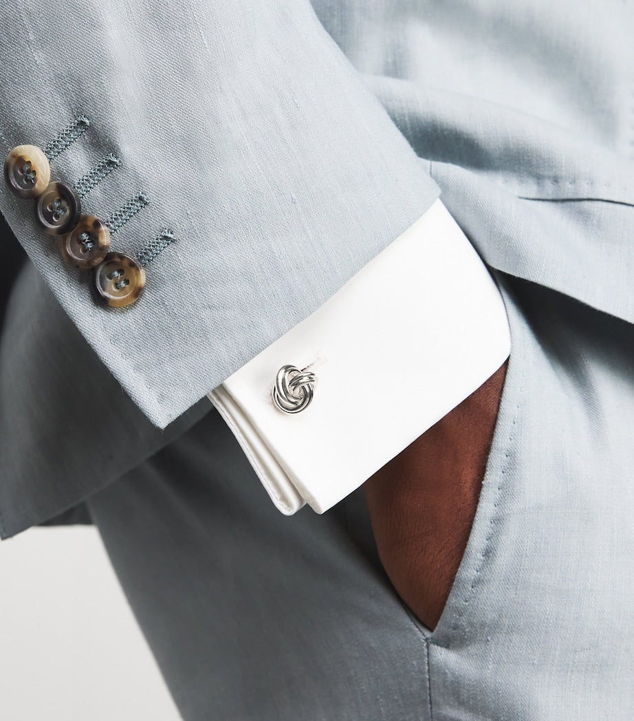 Deakin & Francis sterling silver knot cufflinks (British brand)