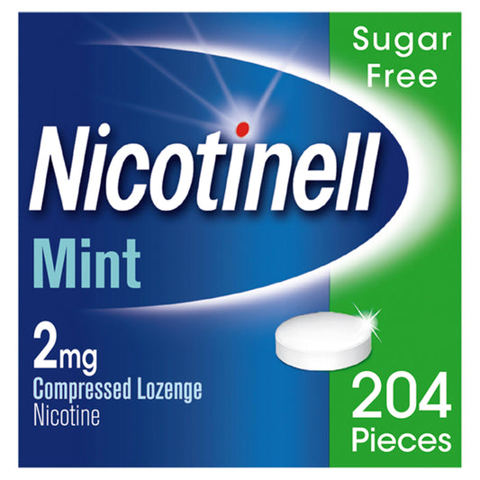 Nicotinell Mint Lozenge Stop Smoking Aid Pieces 2mg x204 smoking control Sainsburys   