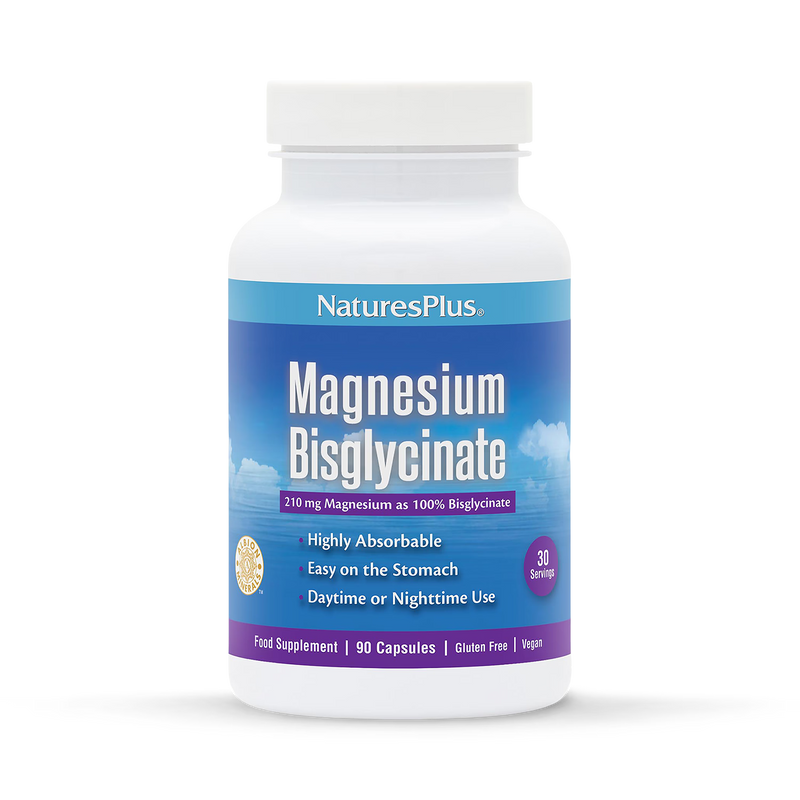 NaturesPlus Magnesium Bisglycinate capsules 90 count (British brand)