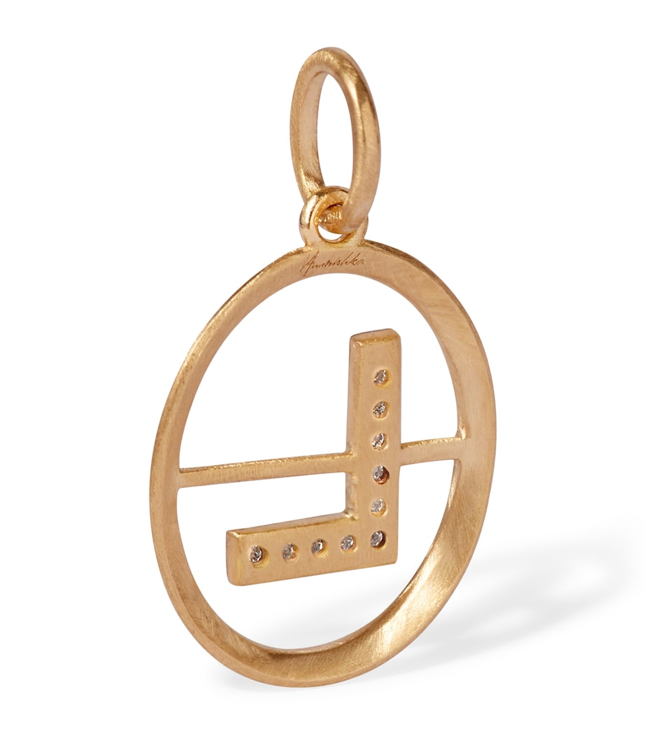 Annoushka yellow gold diamond L pendant - British product