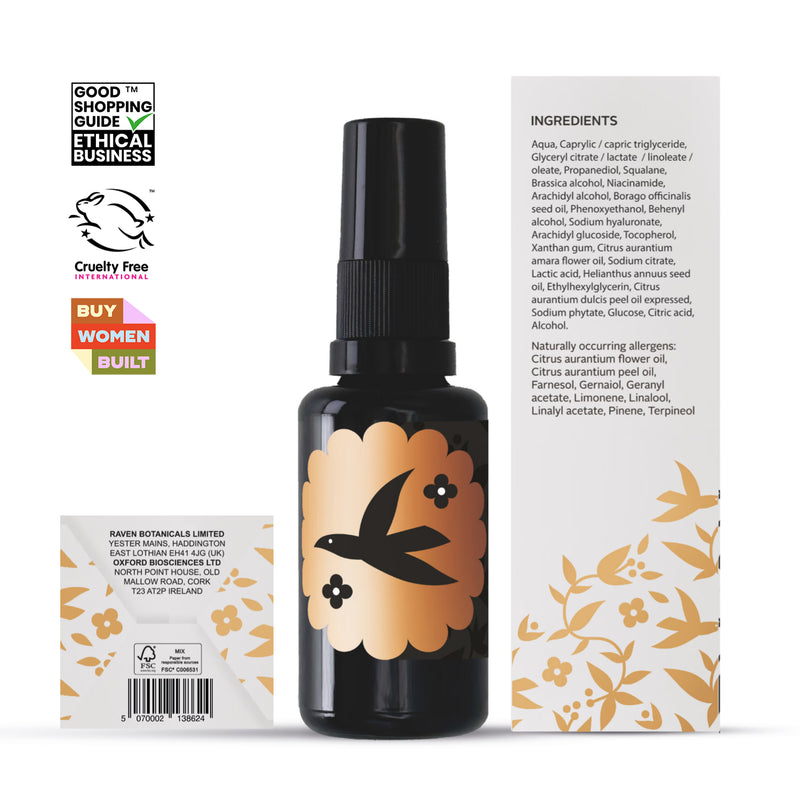 Raven Botanicals ultra hydrating serum 30ml (British brand)