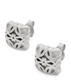 LOEWE Anagram Bombé stud earrings in sterling silver, UK version