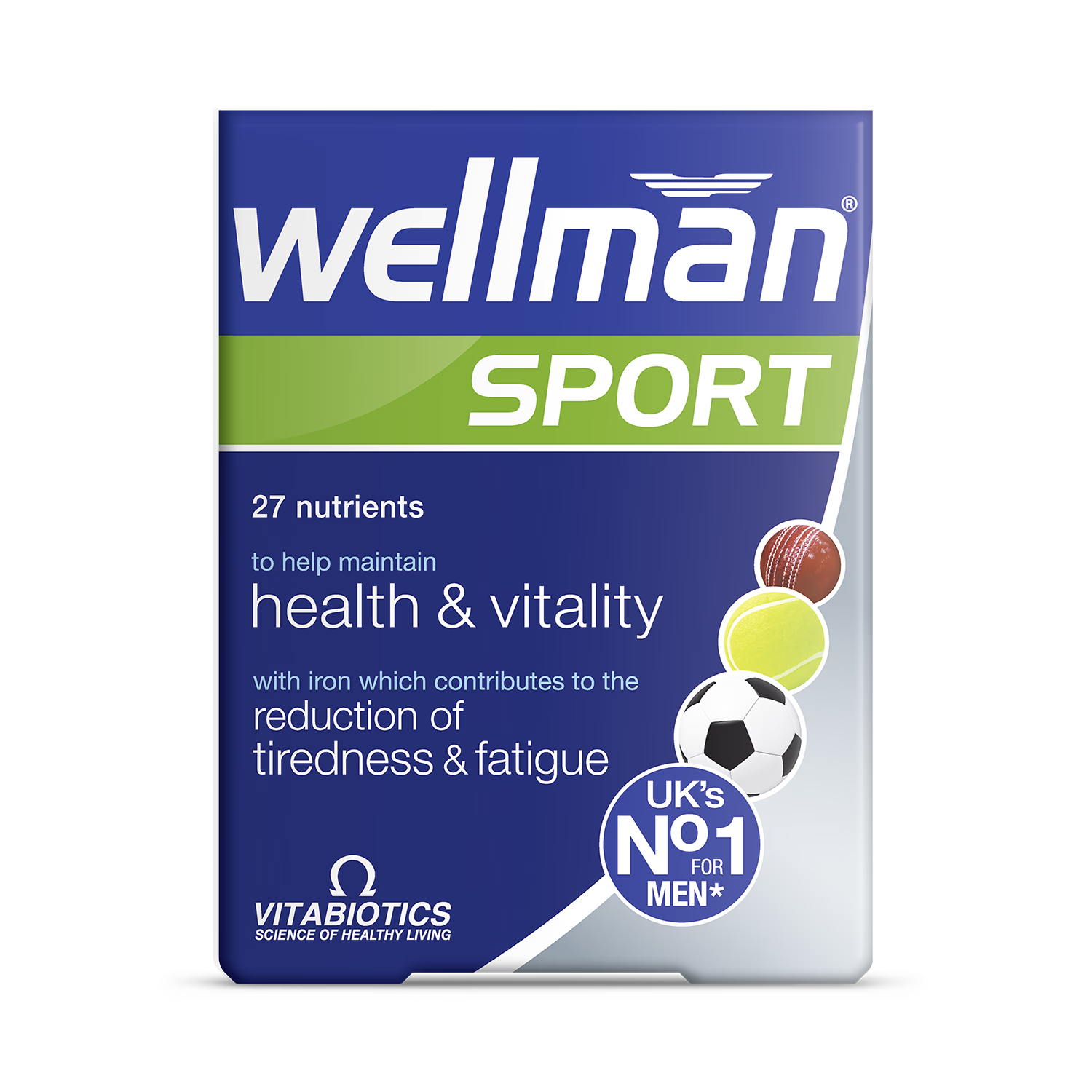 Vitabiotics Wellman Sport multivitamin tablets 30ct (British brand)