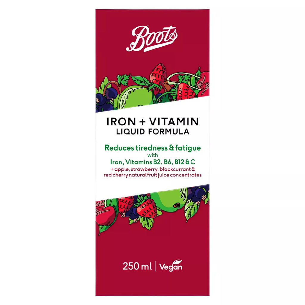 Boots Iron + Vitamin Liquid Formula, 250ml